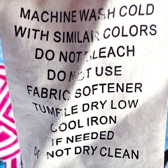 IBKUL Zip Long Sleeve Mock Neck Top Pink Blue medallion XL - Picture 10 of 10